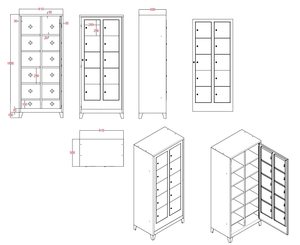 10 Door Employee Factory Worker Metal <b>Locker</b> <b>Storage</b> <b>Cabinet</b> <b>Locker</b> With Legs Steel <b>Locker</b> School Gym - Product Image 5