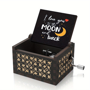 Wooden Hand-cranked Music Box You Are My <strong>Sunshine</strong> Music Painted Boutique <strong>Gift</strong> Music Box Stall Ornaments - Product Image 4
