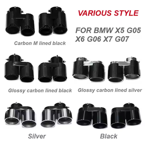 SYPES Auto Kohle faser Auspuffs pitzen <span class=keywords><strong>M</strong></span> Performance Auspuff anlage Schall dämpfer spitze Auspuffrohre für BMW X5 X6 X7 G05 G06 G07 - Product Image 3