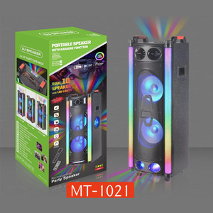 JBA Portable Bluetooth <b>Speaker</b> 10 Inch Dual Drivers Wireless <b>Microphone</b> Rechargeable Battery Outdoor Karaoke Party Use - Product Image 2
