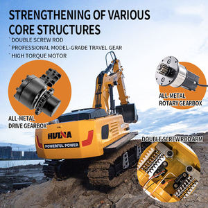 Escavatore RC in Metallo Huina 1599 <span class=keywords><strong>Scala</strong></span> <span class=keywords><strong>1</strong></span>:14 a <span class=keywords><strong>24</strong></span> Canali, Camion Giocattolo Elettrico Escavatore Radiocomandato di Simulazione Interamente in Lega - Product Image 5