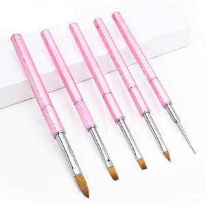 Ensemble de pinceaux à ongles en poils de Kolinsky avec manche en métal, pinceau pour liner, gel, poudre acrylique, pour la création d'art d'ongles professionnel - Product Image 2