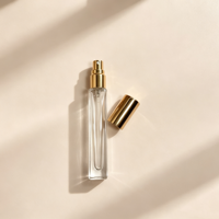 Botol Semprot Parfum Mini 3ml/5ml/10ml/20ml Kosong Isi Ulang Persegi Panjang Kaca Parfum Travel Portabel Botol Sampel Wewangian