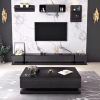 Meuble TV le plus récent et design luxueux pour salon, tables TV en bois, meubles de rangement pour la maison, consoles avec table basse
