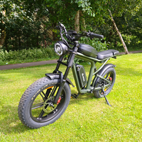 Vélo de montagne électrique à pneus larges 20 pouces 250W X80Pro, double batterie 48V 17Ah 20Ah amovible, frein à disque hydraulique, suspension intégrale