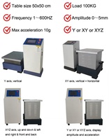 Niederfrequenz-Elektromagnetischer Vibrationstisch 500x500mm 100KG Belastbarkeit 600HZ Y-Achsen-Vertikal Touchscreen Vibrationstestmaschine