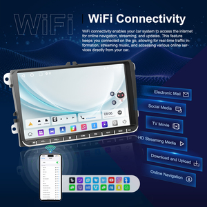 Radio para Auto Podofo Android con Pantalla IPS de 9'' y 2+64GB para VW/Volkswagen/Seat/Passat/Golf/Polo, CarPlay, Android Auto, GPS y Navegación - Product Image 3