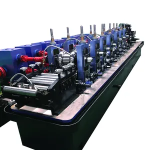 Maquinaria de fabricación de tubos redondos de acero al carbono, línea de molino de tubos ERW de alta precisión