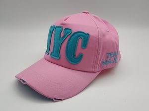 Casquettes de baseball vintage NYC 3D avec patch, style délavé, avec détail latéral « TEA MAJ », ajustables, en coton, streetwear pour hommes et femmes - Product Image 3