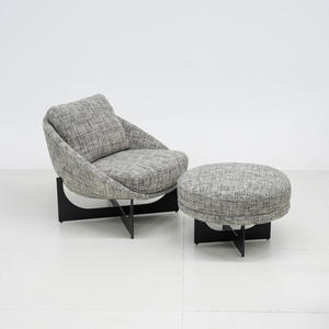 Lounge <b>Chair</b> <b>Small</b> Swivel Armchair for Lounge and Dining Areas Fabric Round Single Visitor Waiting Armchair Living Room <b>Chairs</b> - Product Image 1