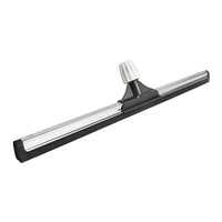 Outil de nettoyage de sol Goodman JA3134 avec poignée en acier inoxydable et tête de raclette en caoutchouc écologique pour surfaces lisses et texturées