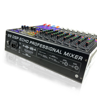 Console de mixage audio professionnelle LAIKESI TX802FX, 8 canaux, entrée numérique USB MP3, alimentation fantôme 48V, 99DSP, double réverbération 7 bandes