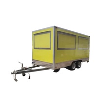 Remorque alimentaire carrée pour crème glacée BBQ Bus remorque alimentaire avec équipements de cuisine complets nouveau type de remorque alimentaire mobile