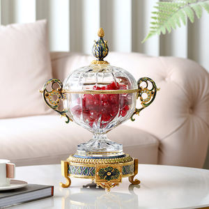 RORO <span class=keywords><strong>cadeau</strong></span> populaire Style européen bocal à bonbons <span class=keywords><strong>accessoires</strong></span> de <span class=keywords><strong>cuisine</strong></span> fantaisie verre cristal bocal à bonbons faveur de mariage <span class=keywords><strong>cadeau</strong></span> pour ami invité - Product Image 1