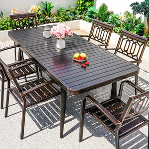 Ensembles de <span class=keywords><strong>table</strong></span> d'extérieur en aluminium Ensemble de salle à manger avec <span class=keywords><strong>chaise</strong></span> en corde pour terrasse <span class=keywords><strong>balcon</strong></span> hôtel - Product Image 3