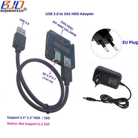 Tarjeta convertidora SFF-8482 SAS de 29 pines + cable de datos USB 3.0 + adaptador de fuente de alimentación CC de 12 V y 3 A para unidades de disco duro de 2,5 y 3,5 pulgadas
