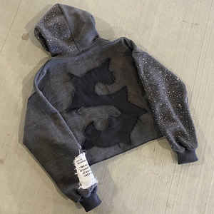 سترة بغطاء رأس للرجال مخصصة من القطن بهودي سادة للوزن الثقيل كبير الحجم للرجال - Product Image 2