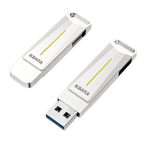 Kdata Stylish Metal USB 3.0 Flash Drive High-Speed 3.2 U Disk Memory Large Capacity 64GB to 128GB Smart Swivel Pen Drive Gift