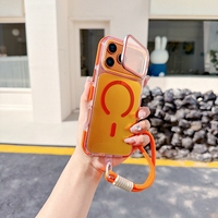 Étuis de luxe pour téléphones avec dragonne, support métallique pour objectif, support magnétique pour iPhone 18 Pro Max 17 Air 16 15 Plus