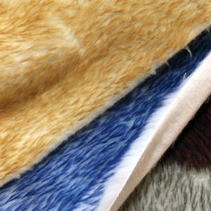 नरम शराबी फजी पॉलिएस्टर गुलाबी असबाब अशुद्ध फर सामग्री कपड़े - Product Image 6