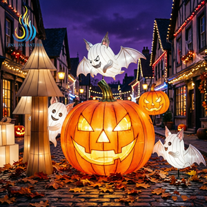 Giant Interactive Halloween <strong>Pumpkin</strong> Carriage Festival Lantern For Holiday Photo Booth Decoration - Product Image 2