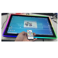 Moniteur tactile de jeu FHD 22" 24" 32" avec éclairage LED sur le bord, moniteur tactile plat pour machine de jeu