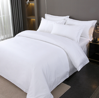 Ensemble de literie en microfibre 4 pièces, drap plat, drap-housse, 2 taies d'oreiller pour hôtel