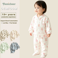 Ensemble de survêtement pour bébé, veste zippée, pantalon à taille élastique, tenue en coton doux tricoté, ensemble de vêtements 2 pièces pour bébé, vente en gros de la marque