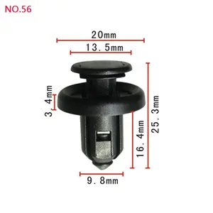 High Quality Plastic Car Push Type Bumper Fender Retainer Clips With Metal 91505 S9A 003 for Honda S-56