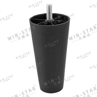 WINSTAR Accessoire de canapé pas cher, pieds de meubles droits en PVC noir avec vis M8