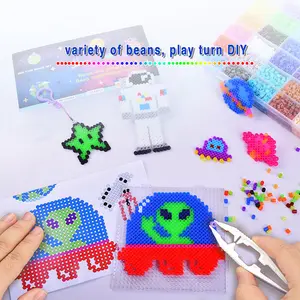 خرز Perler ، متعدد الألوان ، للأطفال, خرز لعبة تعليمية للأطفال ، متعدد الألوان ، خرز لعبة أطفال ، خرز لعبة تعليمية للأطفال ، خرز حماة ، لعبة تعليمية للأطفال ، من مجموعة اصنعها بنفسك ، 5 ألوان ، خرز صُممت خصيصًا للأطفال