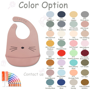 BPA Free <b>Waterproof</b> <b>Silicone</b> Baby Bibs Premium Feeding Accessories with Wabi-Sabi Design and Custom Logo for Infants - Product Image 6