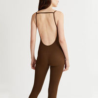 Combinaison de yoga pour femme de haute qualité, avec rembourrage amovible, bretelles réglables, dos nu sexy, col en V, combinaison de sport pour femme