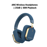 Casque audio à réduction de bruit, casque sans fil supra-auriculaire, 60 heures d'autonomie pour les voyages et le travail