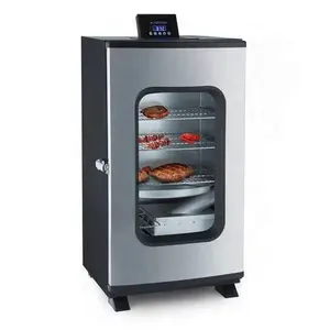 Fumeur électrique vertical faisant cuire le gril de poulet Machine le fumeur vertical de gril de viande d'acier inoxydable avec la conception de fenêtre