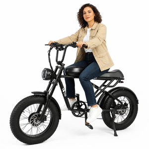 Nuestra Bicicleta Eléctrica Retro de 20 Pulgadas con Llantas Gruesas Combina una Apariencia Retro Atemporal con un Rendimiento Práctico para Ciclistas Adultos - Product Image 6