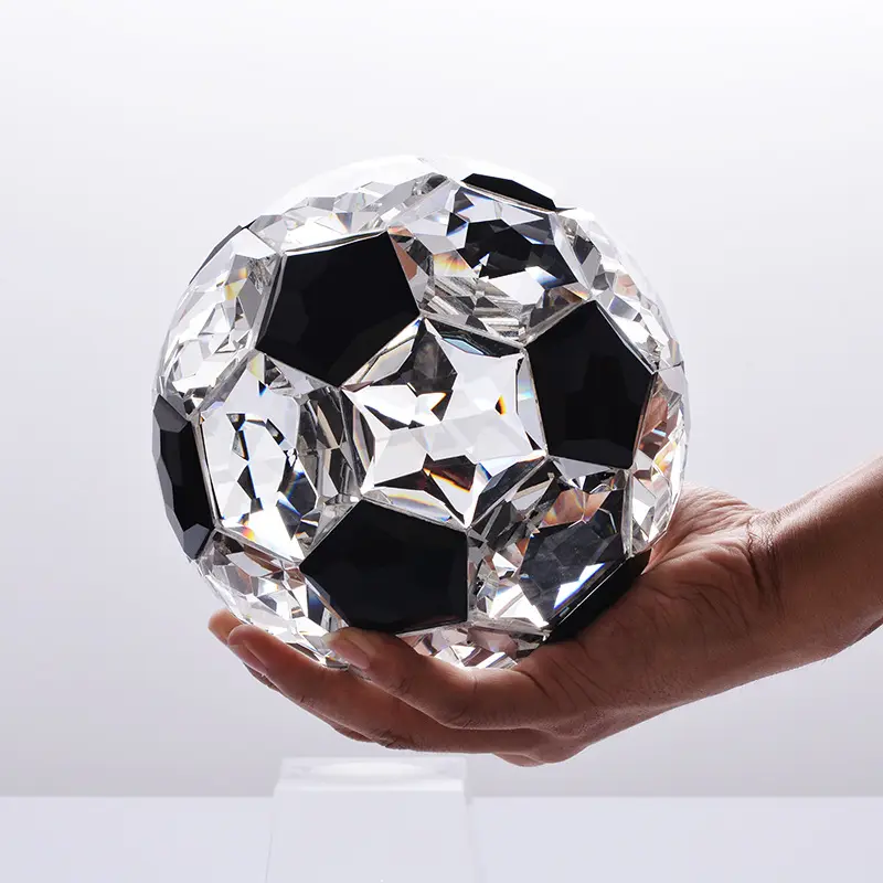 Bola de cristal de luxo de vidro lustrado personalizado para presente de lembrança