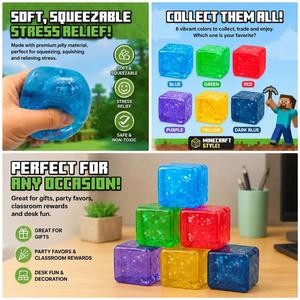 Juguete Sensorial Antiestrés <span class=keywords><strong>de</strong></span> Cubos <span class=keywords><strong>de</strong></span> Maltosa Pixel Block, Regalos para Fiestas y Días Festivos para Fanáticos <span class=keywords><strong>de</strong></span> los Juegos y Niños - Product Image 3