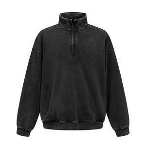 <span class=keywords><strong>Felpa</strong></span> pesante autunno/inverno con motivo a fiocchi di neve, stile retrò streetwear, con collo alto e mezza zip - Product Image 1