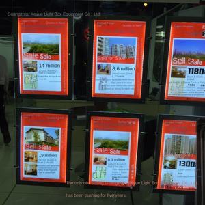 Espositore Informativo a LED in Alluminio Nero Impermeabile da Parete per Agenzie Immobiliari - Product Image 2