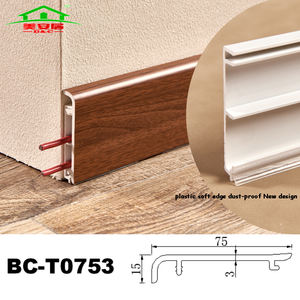 Accessoires de revêtement de sol en PVC 75mm plinthe plinthe métallique - Product Image 2