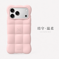 Étui de téléphone portable en silicone liquide personnalisé en forme de nuage gonflé pour iPhone 18 Pro Max, coque protectrice souple avec gravure de logo OEM ODM