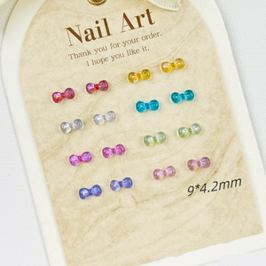 Autocollants pour ongles ronds en résine transparente japonaise 3D Aurora Fine Sparkle, matériel de bricolage pour l'art des ongles, échantillon gratuit - Product Image 5