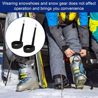 4 pièces gants de ski élastiques écologiques sangle de poignet réglable laisse de sécurité en nylon polyester auto-adhésive pour l'hiver en plein air