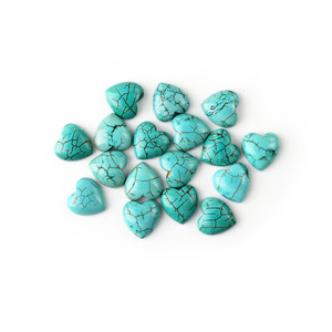 Pierre précieuse naturelle en turquoise de haute qualité, en forme de cœur, sur mesure, fournisseur de pierres précieuses pour bijoux en argent sur mesure - Product Image 3