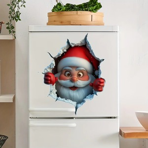 1pc Christmas Santa Wall Stickers PVC Waterproof Sticker Door <b>Window</b> Wall <b>Decals</b> DIY Peel Sticker Home Living Room Party Decor - Product Image 5