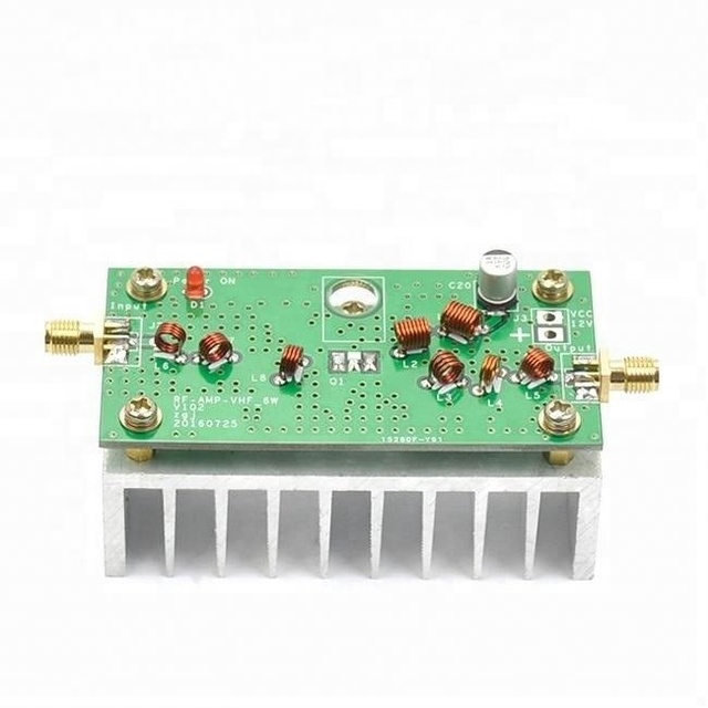 88-108MHZ 6W VHF Power Amplifier Finish Board For FM Transmitter RF Radio Ham With Heatsink