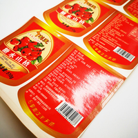 Étiquettes autocollantes en PVC imperméables pour aliments, 2 x 6,5 pouces, personnalisées OEM, autocollants de sécurité pour bouteilles, anti-rayures, adhésif puissant, effets 3D