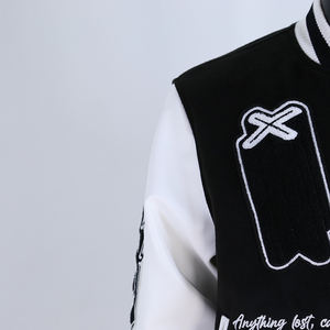 مخصص شينيل مطرز خمر كلية اسكواش سترة صوف الوقوف لفصل الشتاء جلد طبيعي منمق سترة بيسبول - Product Image 2