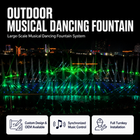 Fuente de Agua Musical Danzante Directa de Fábrica, Diseño Personalizado, Solución Llave en Mano, Acero Inoxidable con LED para Parques, Plazas y Lagos